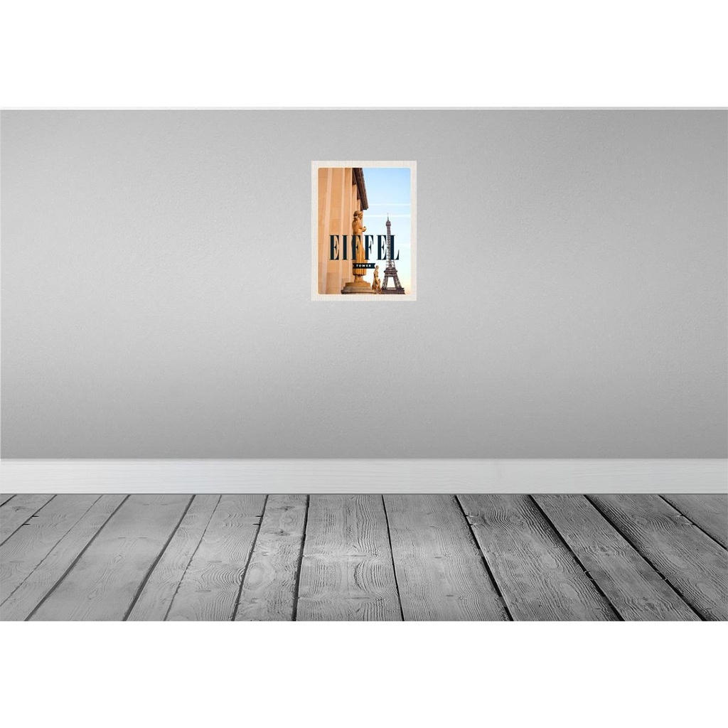 [LA-136491] Blechschild 40x30 cm Eiffel Tower Skulpturen Bildmotiv Reisemotiv Abenteuer Reisen Dekoration Urlaub Bild 2