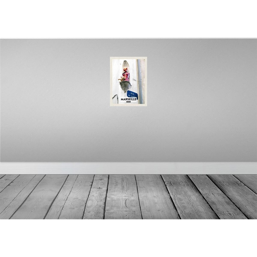 [LA-136496-H] Holzschild 40x30 cm Marseille France rue du panier Bildmotiv Reisemotiv Straße Stadt Bild 2