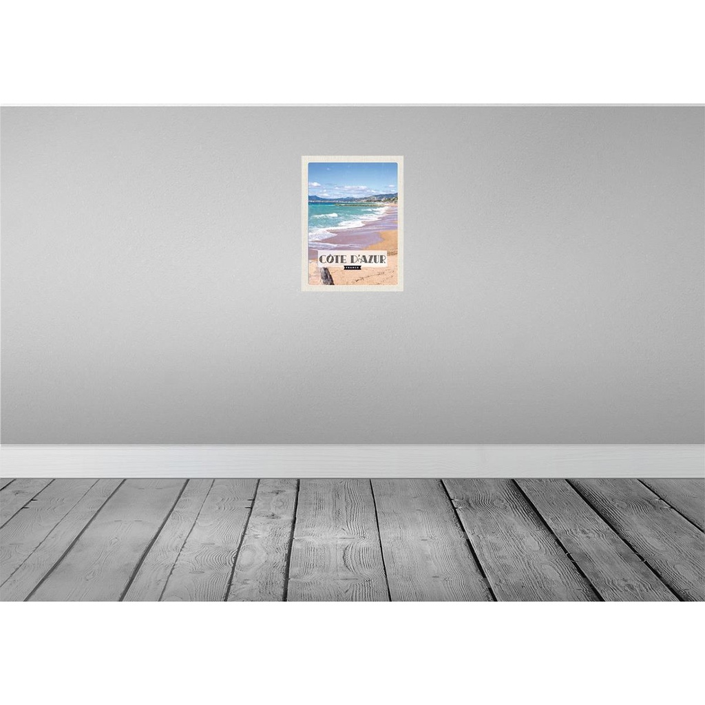 [LA-136505-H] Holzschild 40x30 cm cote d'azur Frankreich Straße Stadt Bild 2