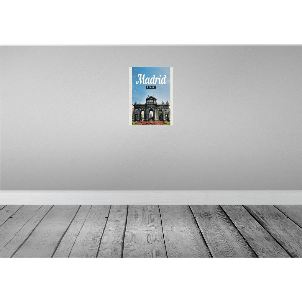 [LA-136510] Blechschild 40x30 cm Madrid Spain Urlaub Retro Poster Errinerungen Bildmotiv Reisemotiv Abenteuer Reisen Europa Bild 2