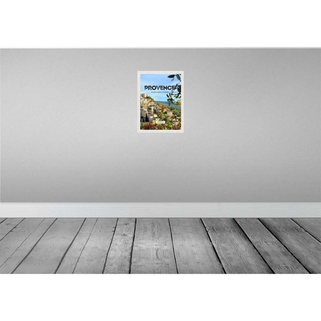 [LA-136513-H] Holzschild 40x30 cm provence France Panorama Bild Bildmotiv Reisemotiv Europa Bild 2