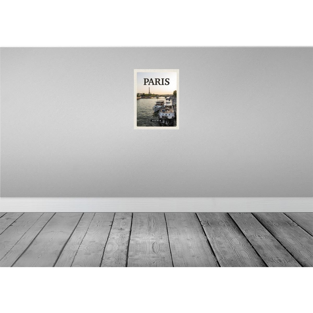 [LA-136524-H] Holzschild 40x30 cm Paris FranceTourismus Bildmotiv Reisemotiv Europa Bild 2