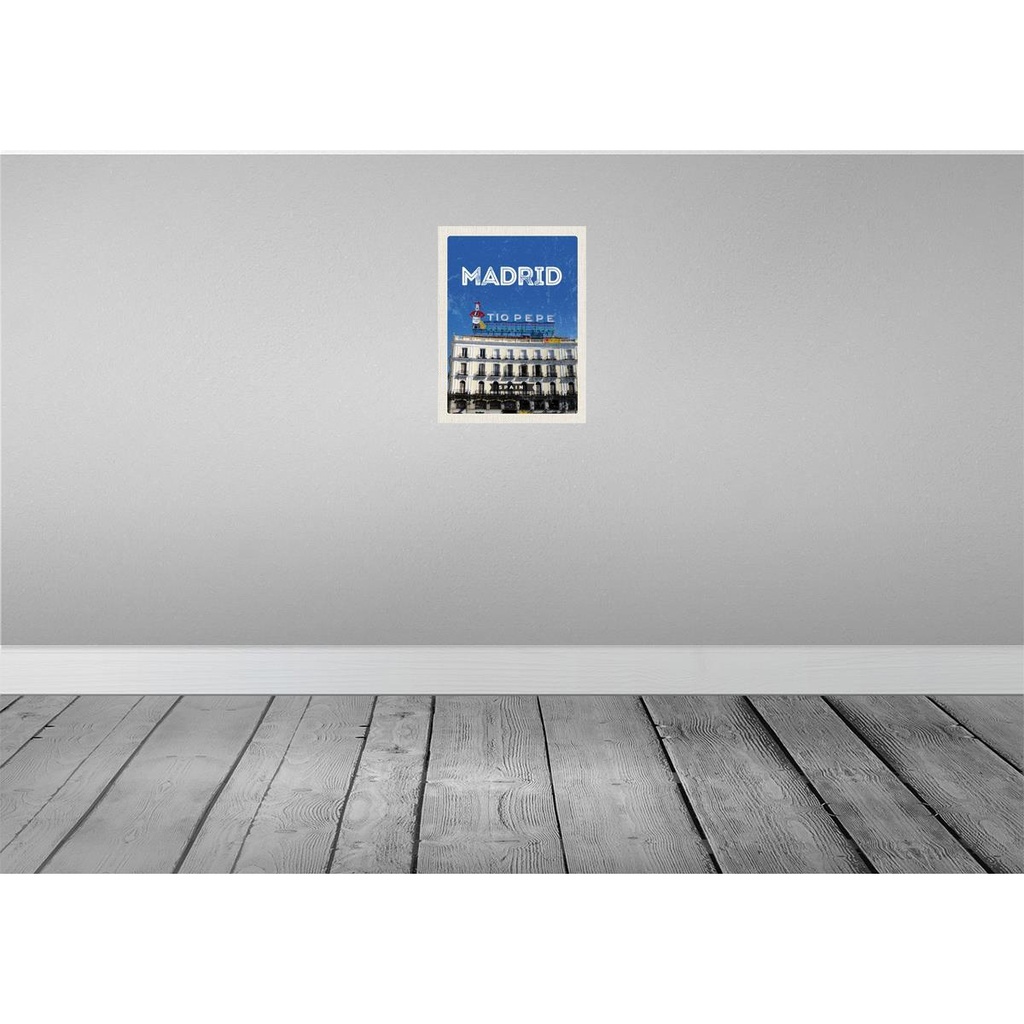 [LA-136546] Blechschild 40x30 cm Madrid Tio Urlaub Pepe Symbol Bildmotiv Reisemotiv Abenteuer Reisen Straße Stadt Bild 2