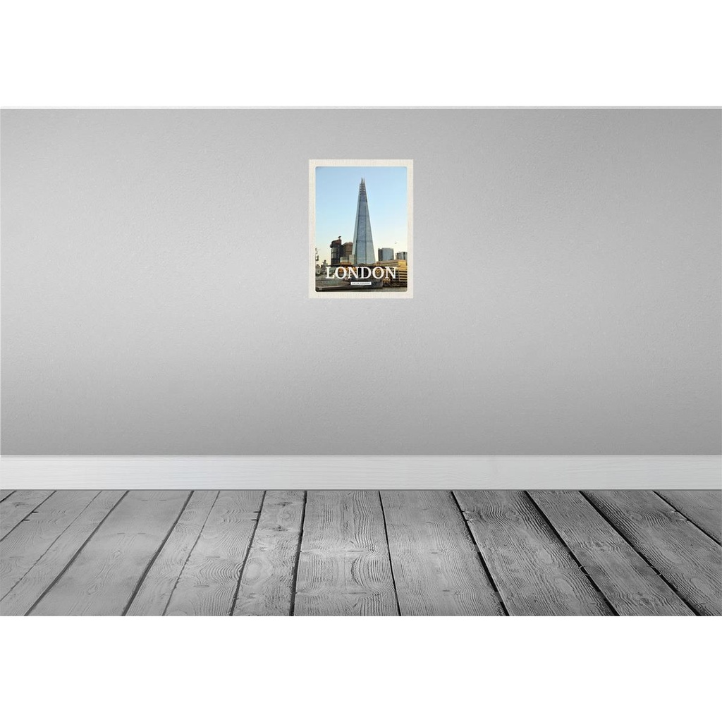 [LA-136555-H] Holzschild 40x30 cm London Stadt United Kingdom Bildmotiv Reisemotiv England Bild 2