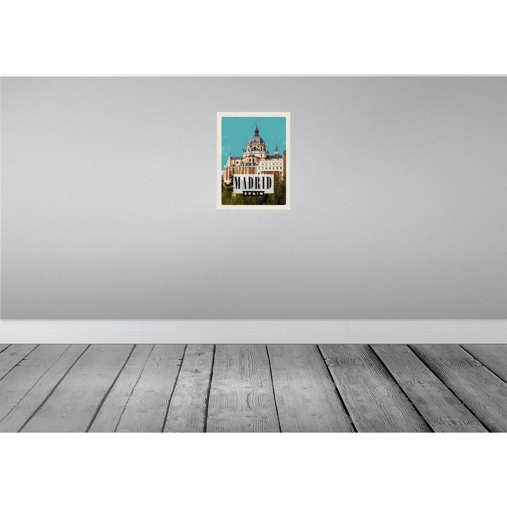 [LA-136556] Blechschild 40x30 cm Madrid Spanien Urlaubsort Bildmotiv Reisemotiv Abenteuer Reisen Straße Stadt Urlaub Bild 2