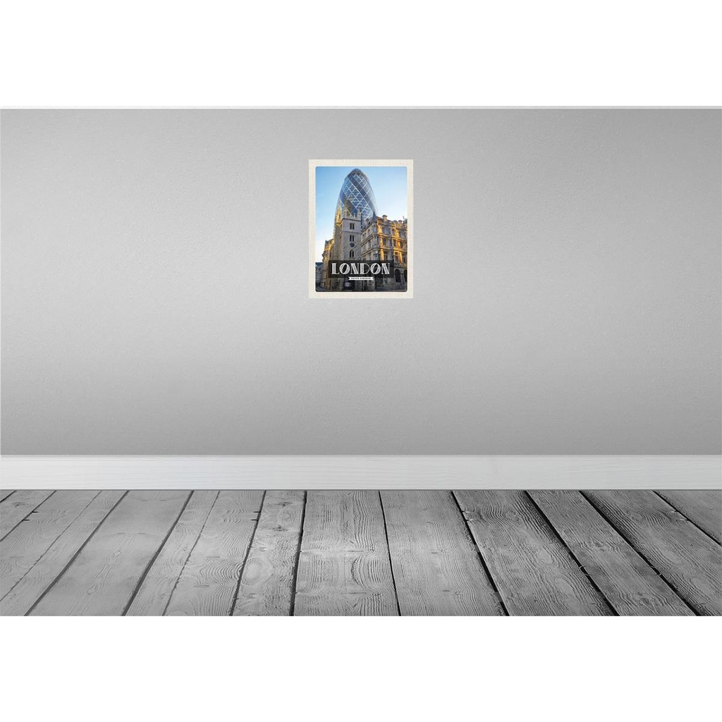 [LA-136594] Blechschild 40x30 cm London United Häuser Architektur Kingdom Bildmotiv Reisemotiv Abenteuer Reisen England Urlaub Bild 2