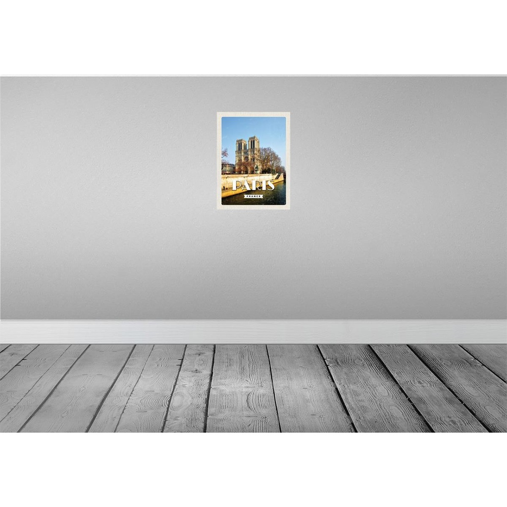 [LA-136600] Blechschild 40x30 cm Paris Frankreich Notre-Dame Reise Bildmotiv Reisemotiv Abenteuer Reisen Europa Urlaub Bild 2