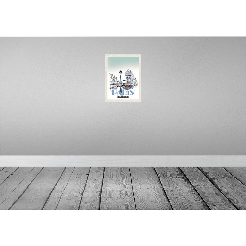 [LA-136620] Blechschild 40x30 cm Paris Frankreich Stadt Kunstbild Bildmotiv Reisemotiv Abenteuer Reisen Europa Urlaub Bild 2