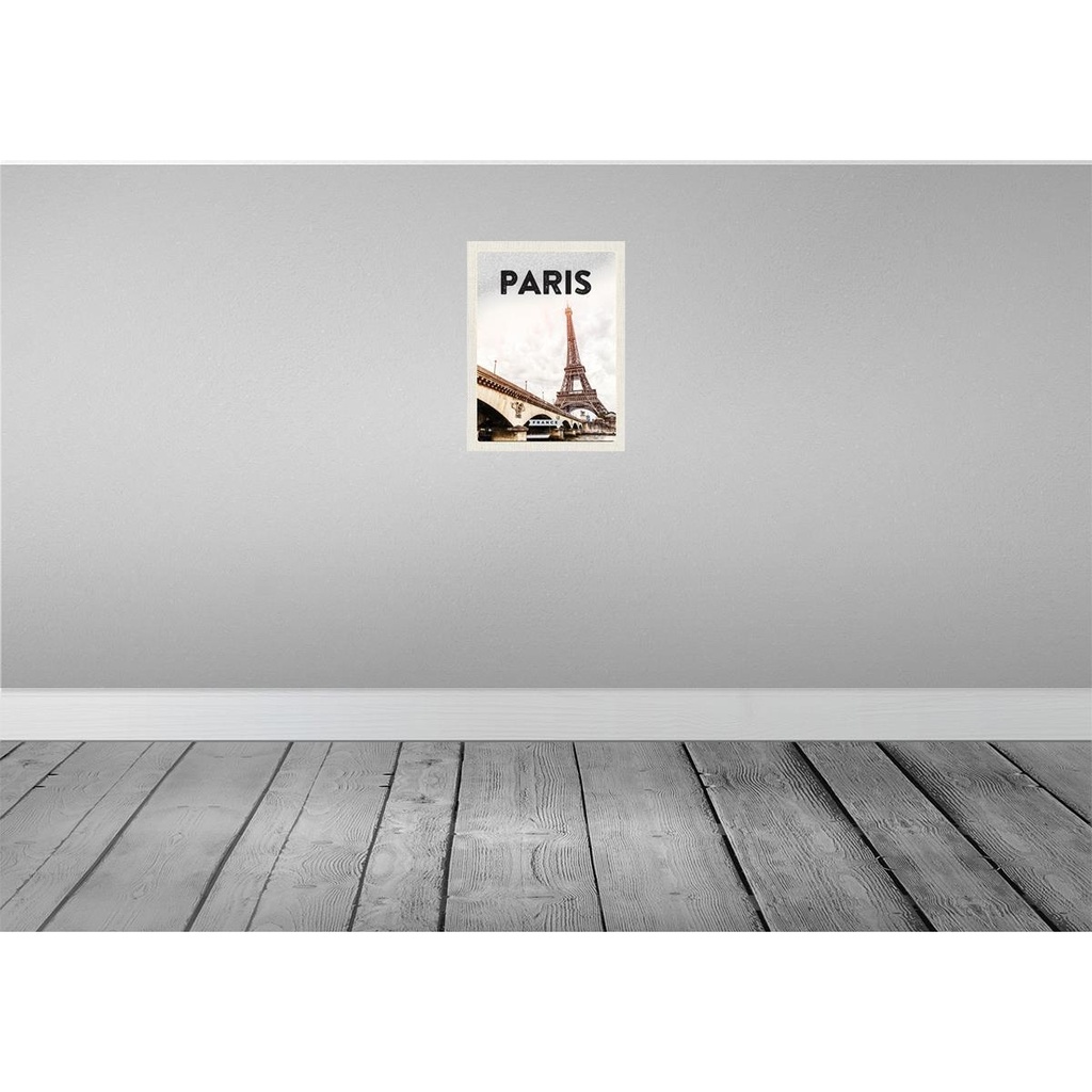 [LA-136629-H] Holzschild 40x30 cm Paris Frankreich Eiffelturm Tourismus Bildmotiv Reisemotiv Europa Bild 2