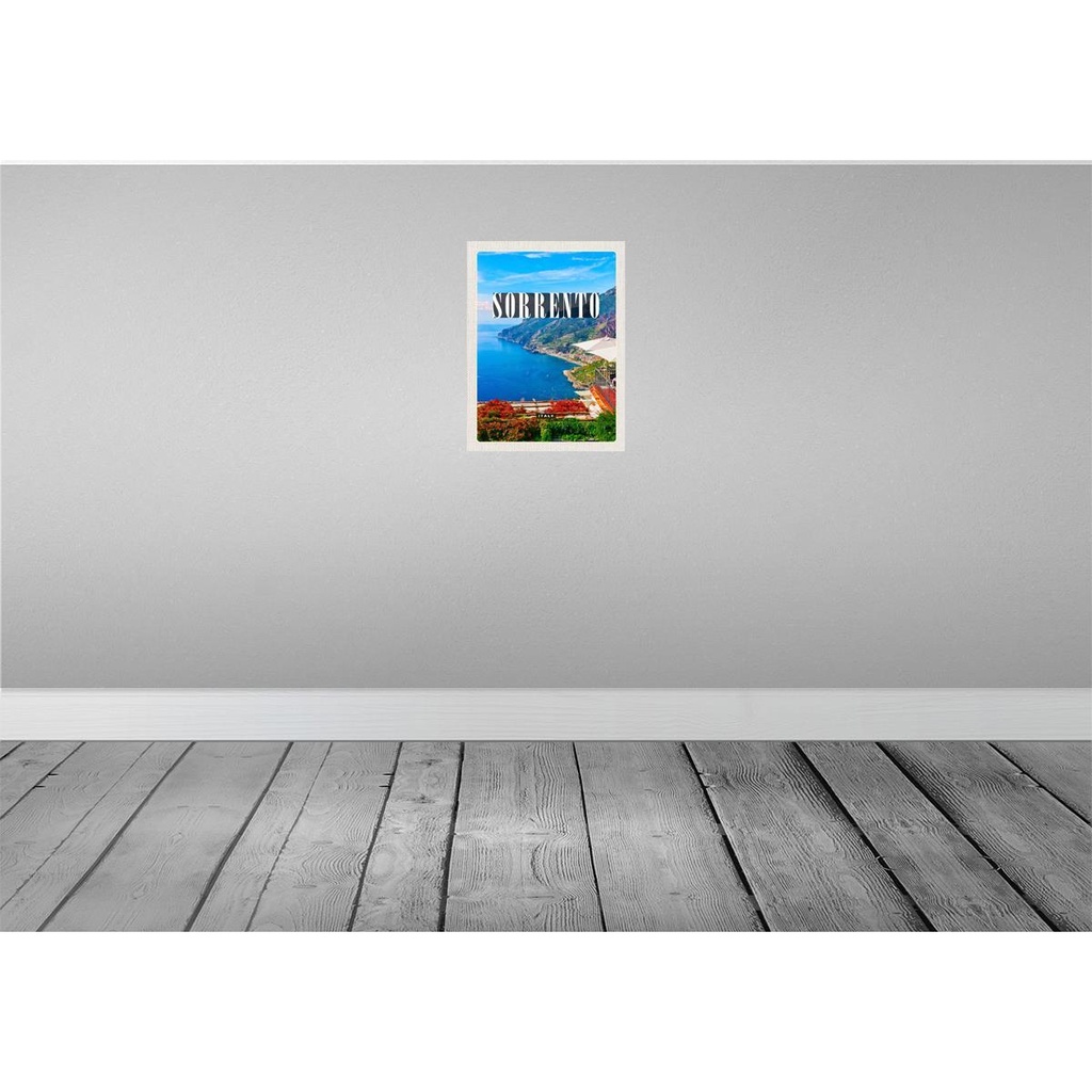[LA-136648] Blechschild 40x30 cm Sorrento Italien Urlaub Meer Ausblick Trip Bildmotiv Reisemotiv Abenteuer Reisen Europa Bild 2