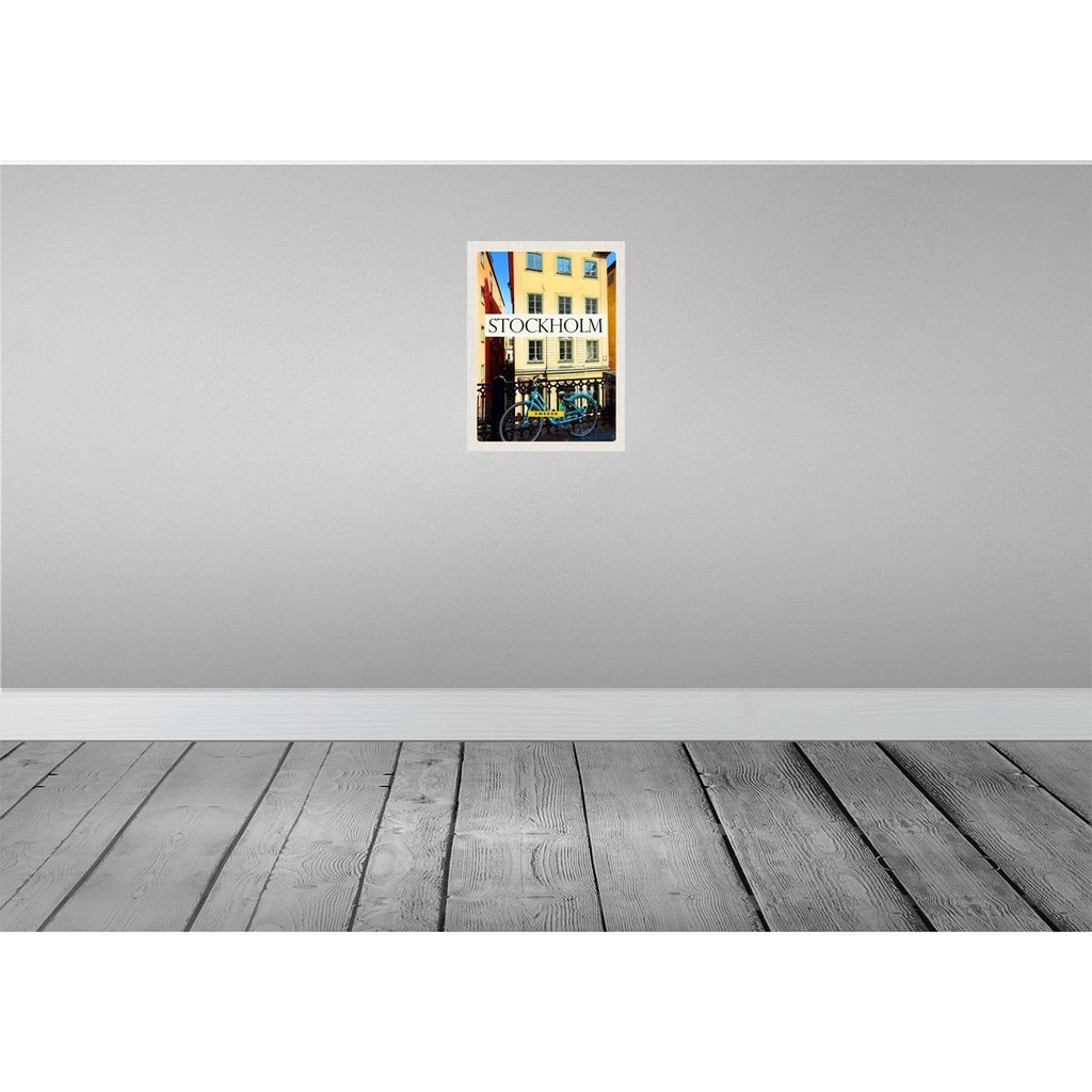 [LA-136657] Blechschild 40x30 cm Stockholm Schweden Gebäude Reise Bildmotiv Reisemotiv Abenteuer Reisen Europa Urlaub Bild 2