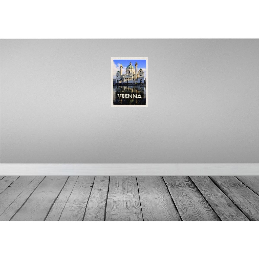 [LA-136664] Blechschild 40x30 cm Wien Österreich Karlskirche Reise Bildmotiv Reisemotiv Abenteuer Reisen Europa Urlaub Bild 2