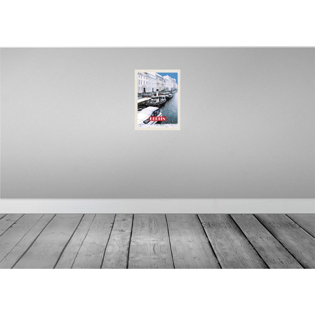 [LA-136682-H] Holzschild 40x30 cm Berlin Deutschland BRD Bild Bildmotiv Reisemotiv Straße Stadt Bild 2