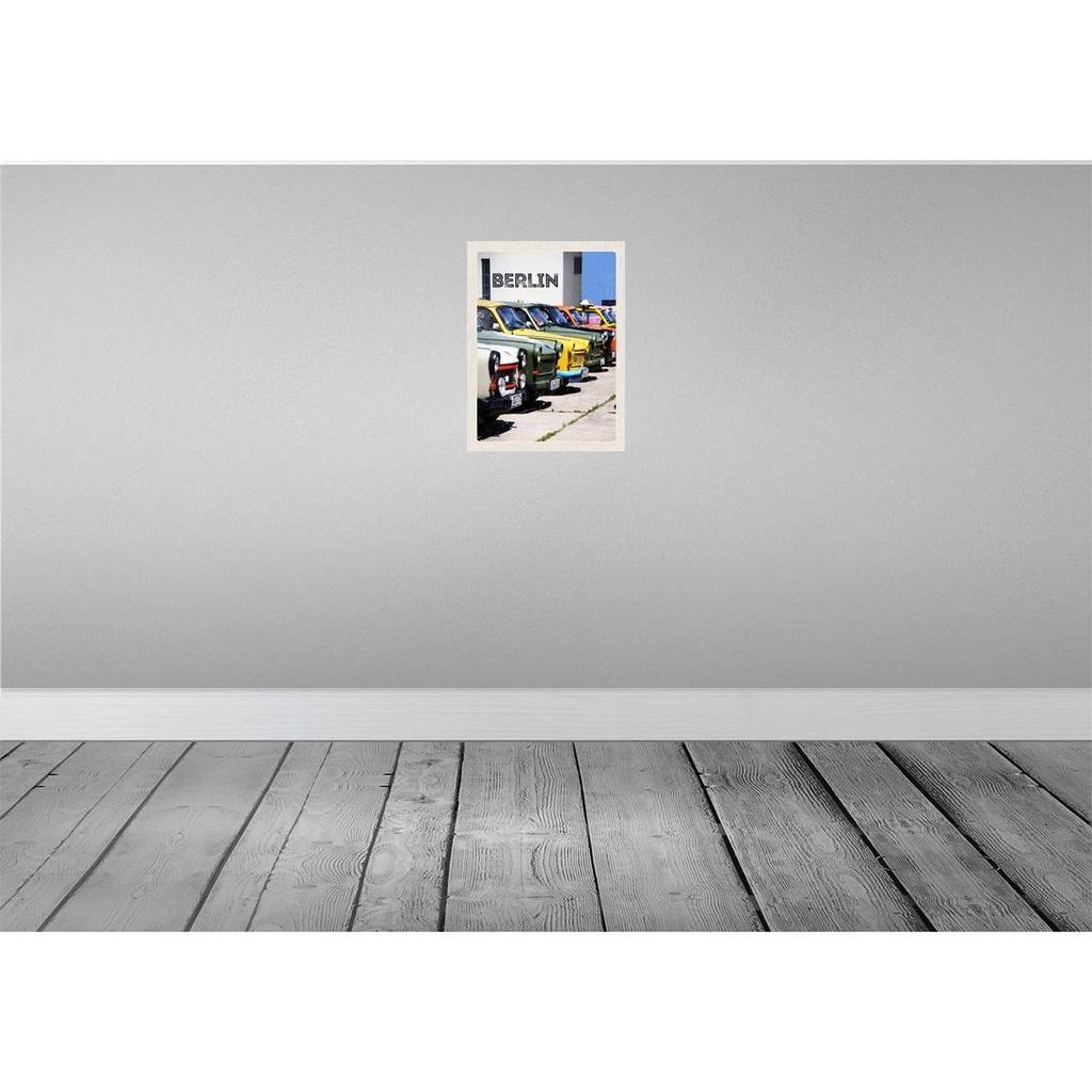 [LA-136690] Blechschild 40x30 cm Berlin Deutschland Oldtimer Bildmotiv Reisemotiv Abenteuer Reisen Straße Stadt Urlaub Bild 2
