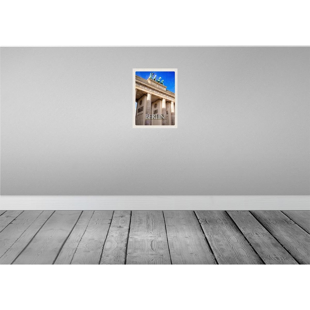 [LA-136693] Blechschild 40x30 cm Berlin Deutschland Brandenburger Trip Bildmotiv Reisemotiv Abenteuer Reisen Urlaub Bild 2