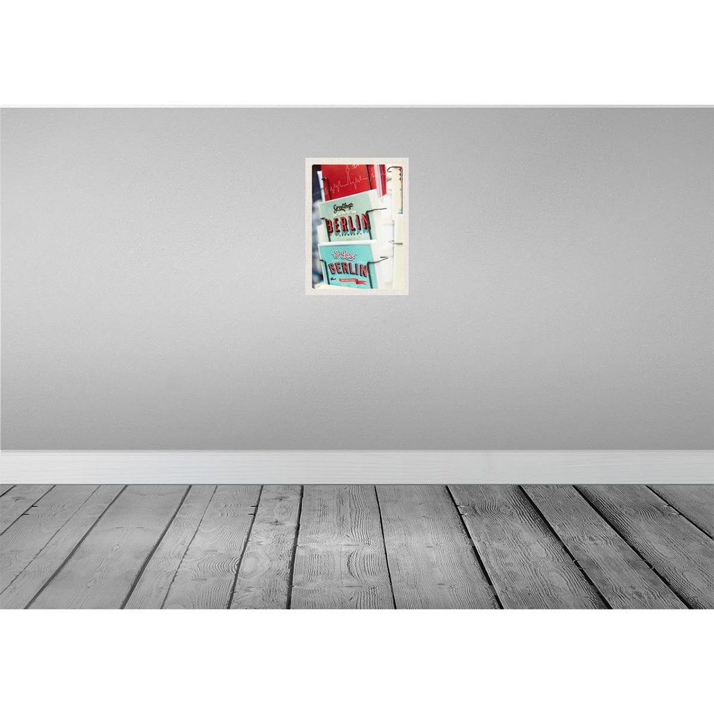 [LA-136702-H] Holzschild 40x30 cm Berlin Deutschland Postkarte Bildmotiv Reisemotiv Bild 2