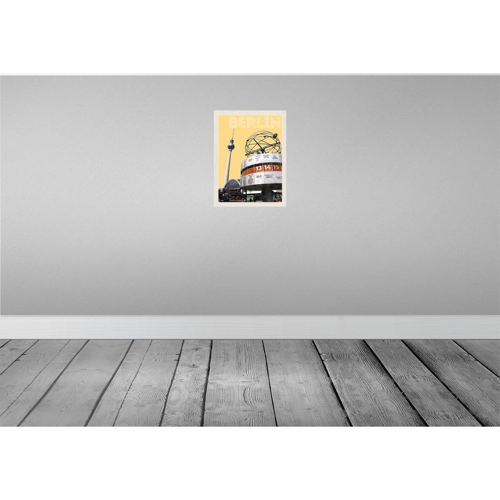 [LA-136703-H] Holzschild 40x30 cm Berlin Deutschland Stadtmitte Platz Bildmotiv Reisemotiv Abenteuer Reisen Bild 2