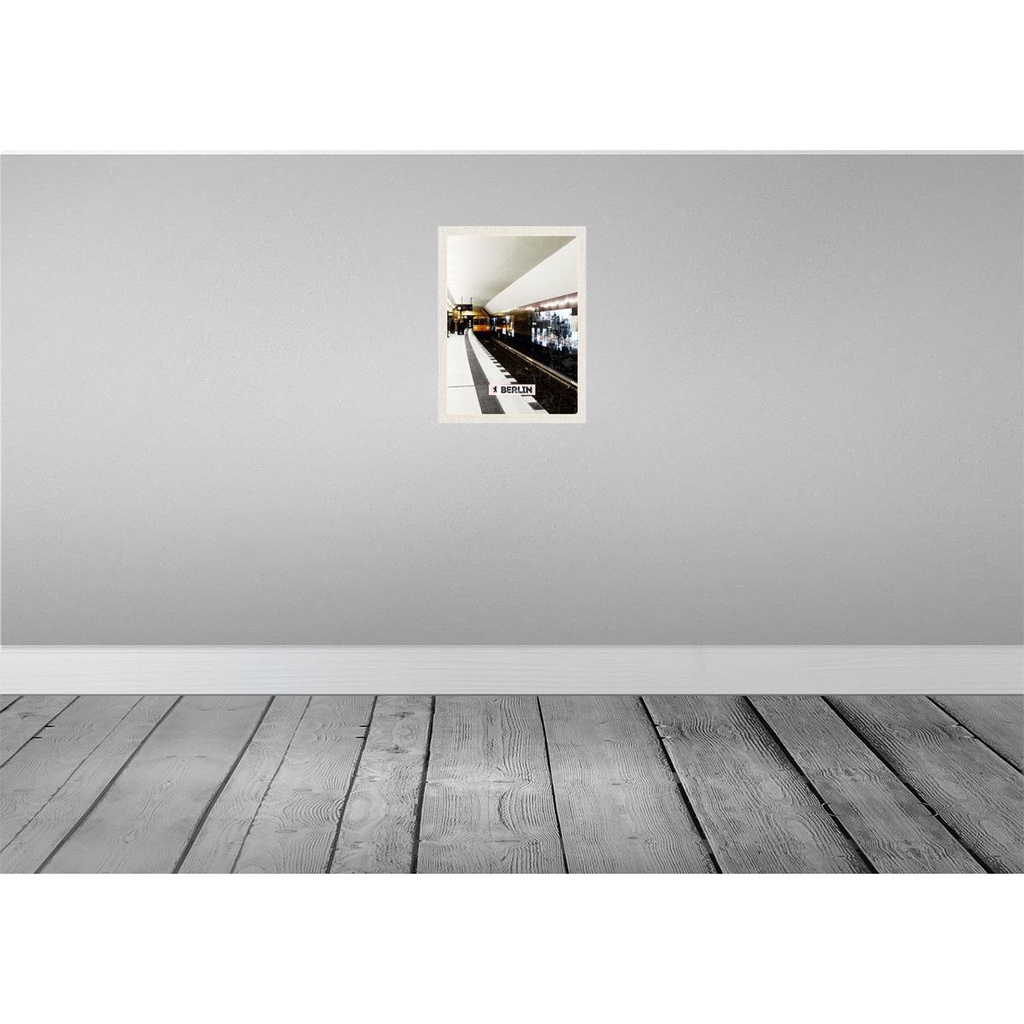 [LA-136704] Blechschild 40x30 cm Berlin Deutschland U-Bahn Bildmotiv Reisemotiv Abenteuer Reisen Straße Stadt Urlaub Bild 2