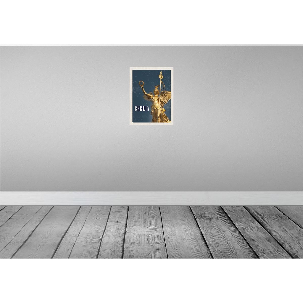 [LA-136707] Blechschild 40x30 cm Berlin Deutschland Siegessäule Gold Bildmotiv Reisemotiv Abenteuer Reisen Urlaub Bild 2