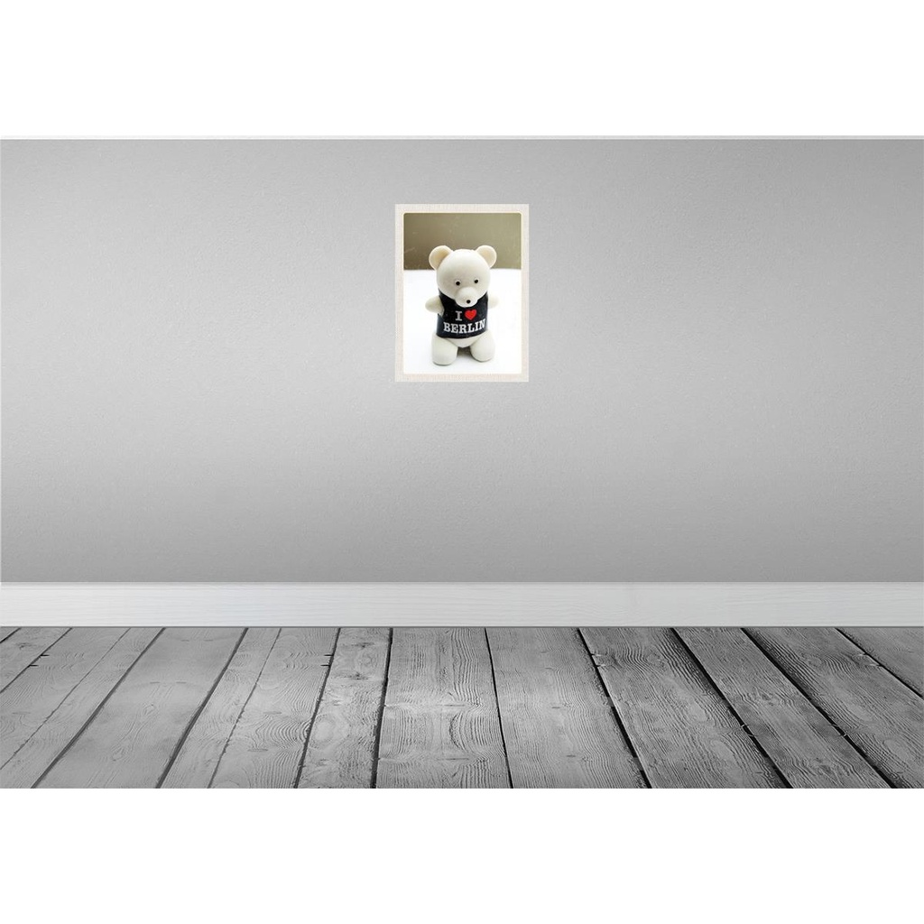 [LA-136709-H] Holzschild 40x30 cm Berlin Deutschland Eisbär Knut Bildmotiv Reisemotiv Abenteuer Reisen Bild 2