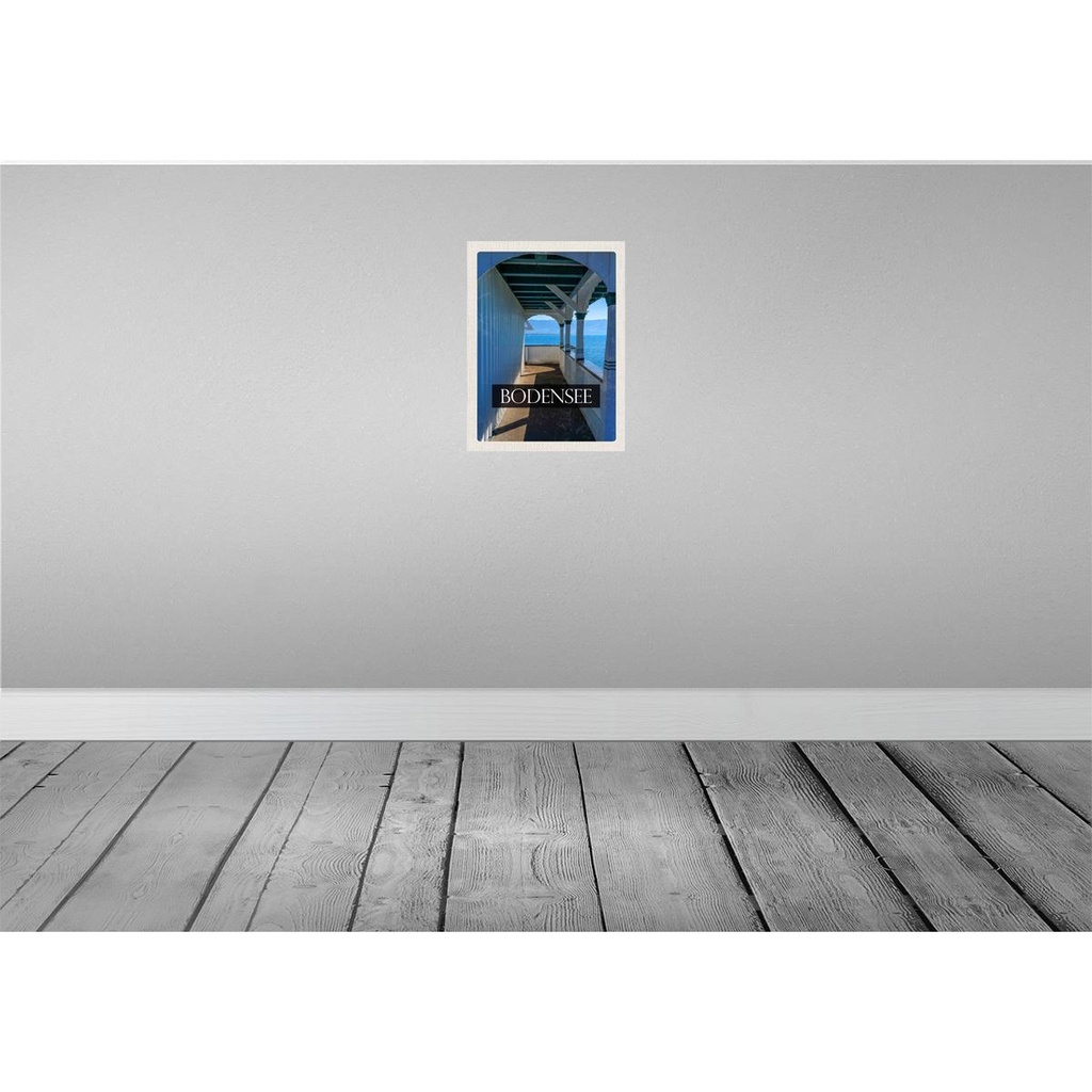 [LA-136717] Blechschild 40x30 cm Bodensee Deutschland Aussicht auf See Bildmotiv Reisemotiv Abenteuer Reisen Urlaub Bild 2