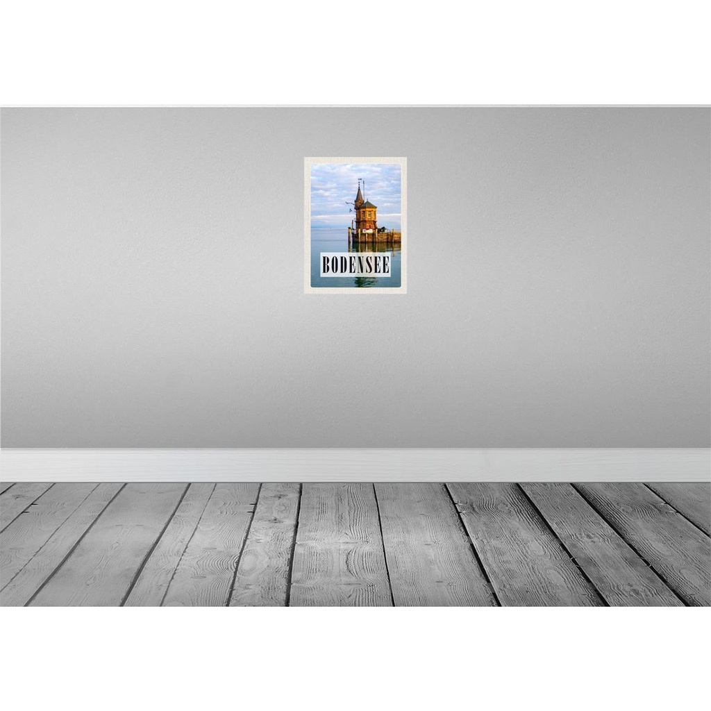[LA-136719] Blechschild 40x30 cm Bodensee Deutschland Haus See Bildmotiv Reisemotiv Abenteuer Reisen Urlaub Bild 2