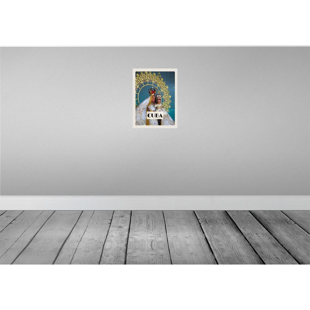 [LA-136724-H] Holzschild 40x30 cm Cuba Karibik Königin als Statue Bildmotiv Reisemotiv Abenteuer Reisen Bild 2