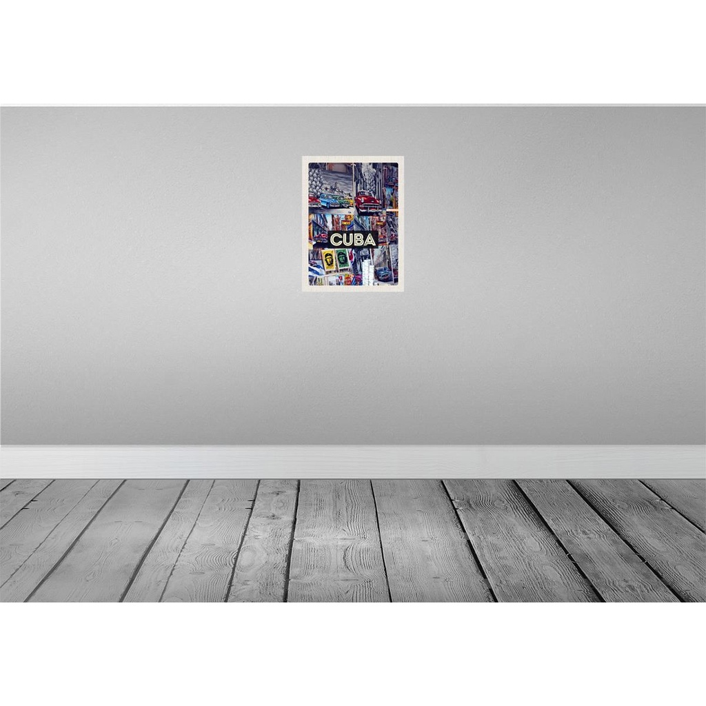 [LA-136731] Blechschild 40x30 cm Cuba Karibik Freiheit Stadt Gemälde Bildmotiv Reisemotiv Abenteuer Reisen Urlaub Bild 2