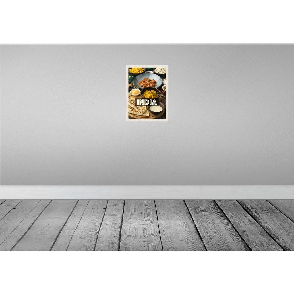 [LA-136755] Blechschild 40x30 cm Indien Speisen Curry Hähnchen Reis Bildmotiv Reisemotiv Abenteuer Reisen Urlaub Bild 2