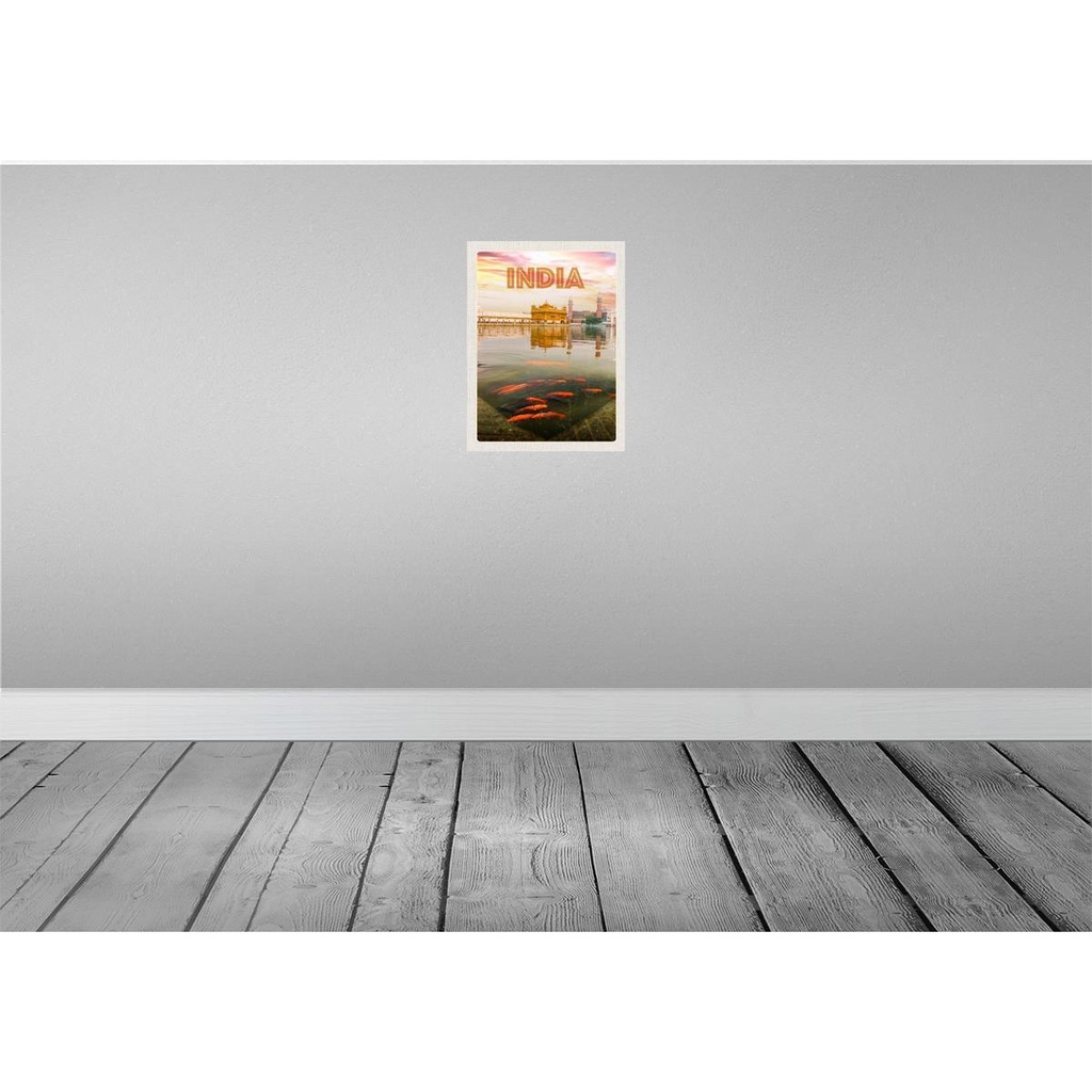 [LA-136759] Blechschild 40x30 cm Indien Tempel Amritsar Heilliger See Bildmotiv Reisemotiv Abenteuer Reisen Urlaub Bild 2