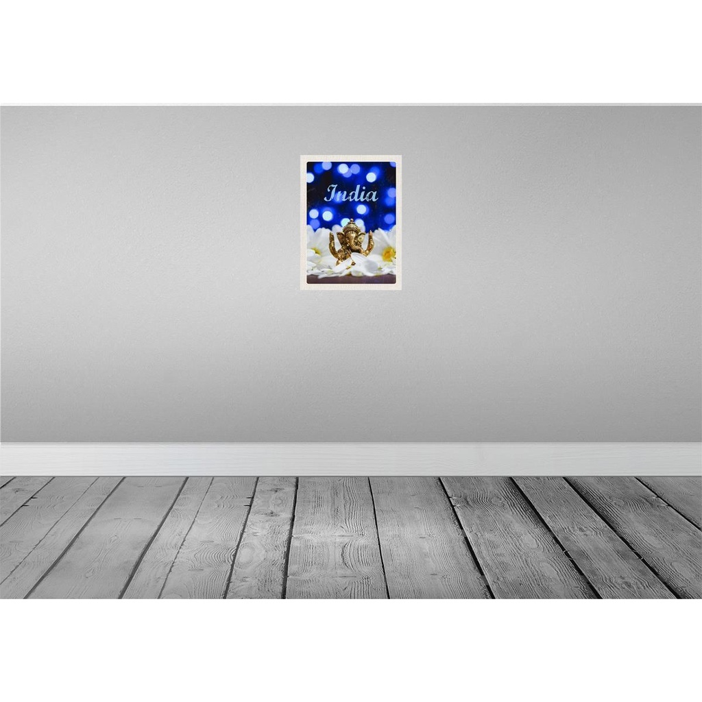 [LA-136762] Blechschild 40x30 cm Indien Skulptur Elefant Ganesha Hindu Bildmotiv Reisemotiv Abenteuer Reisen Urlaub Bild 2