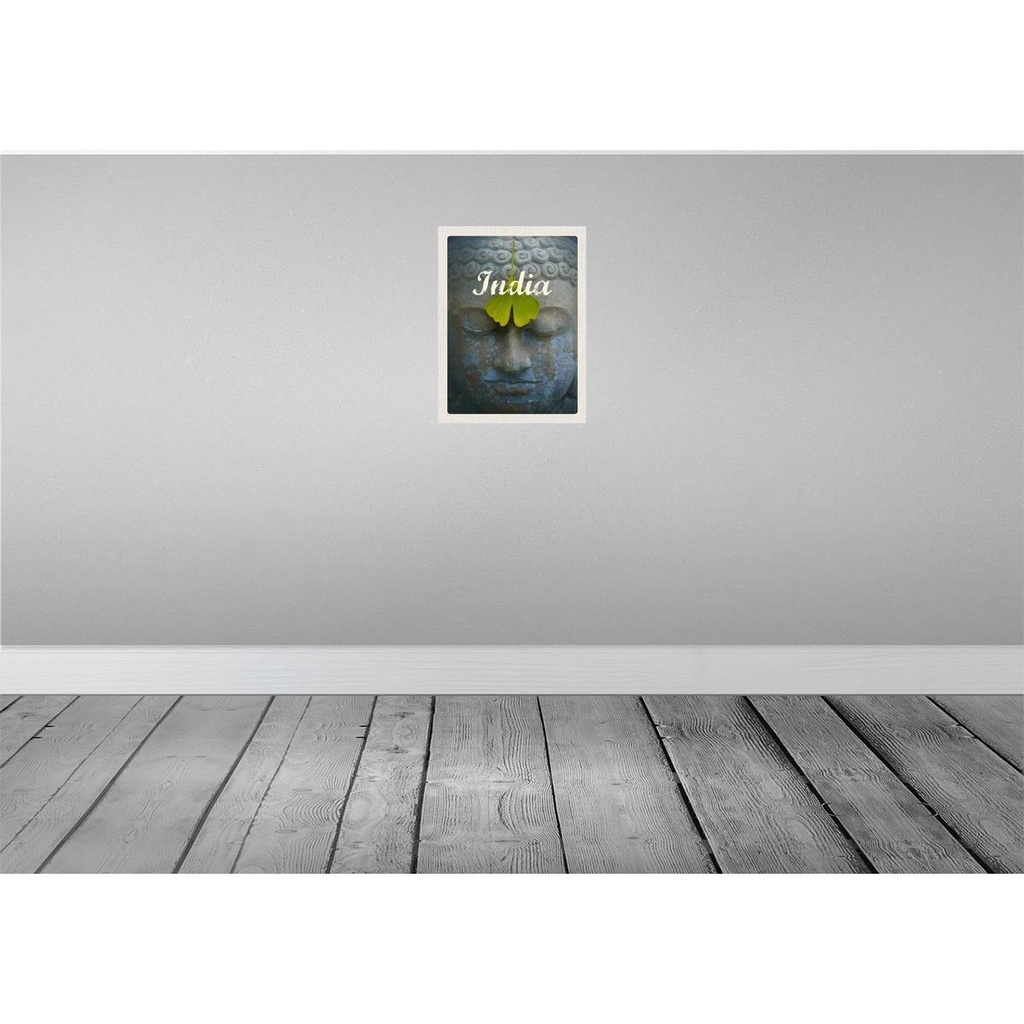 [LA-136766] Blechschild 40x30 cm Indien Kopf Urlaub Hindu Gott Blatt Gemälde Bildmotiv Reisemotiv Abenteuer Reisen Bild 2