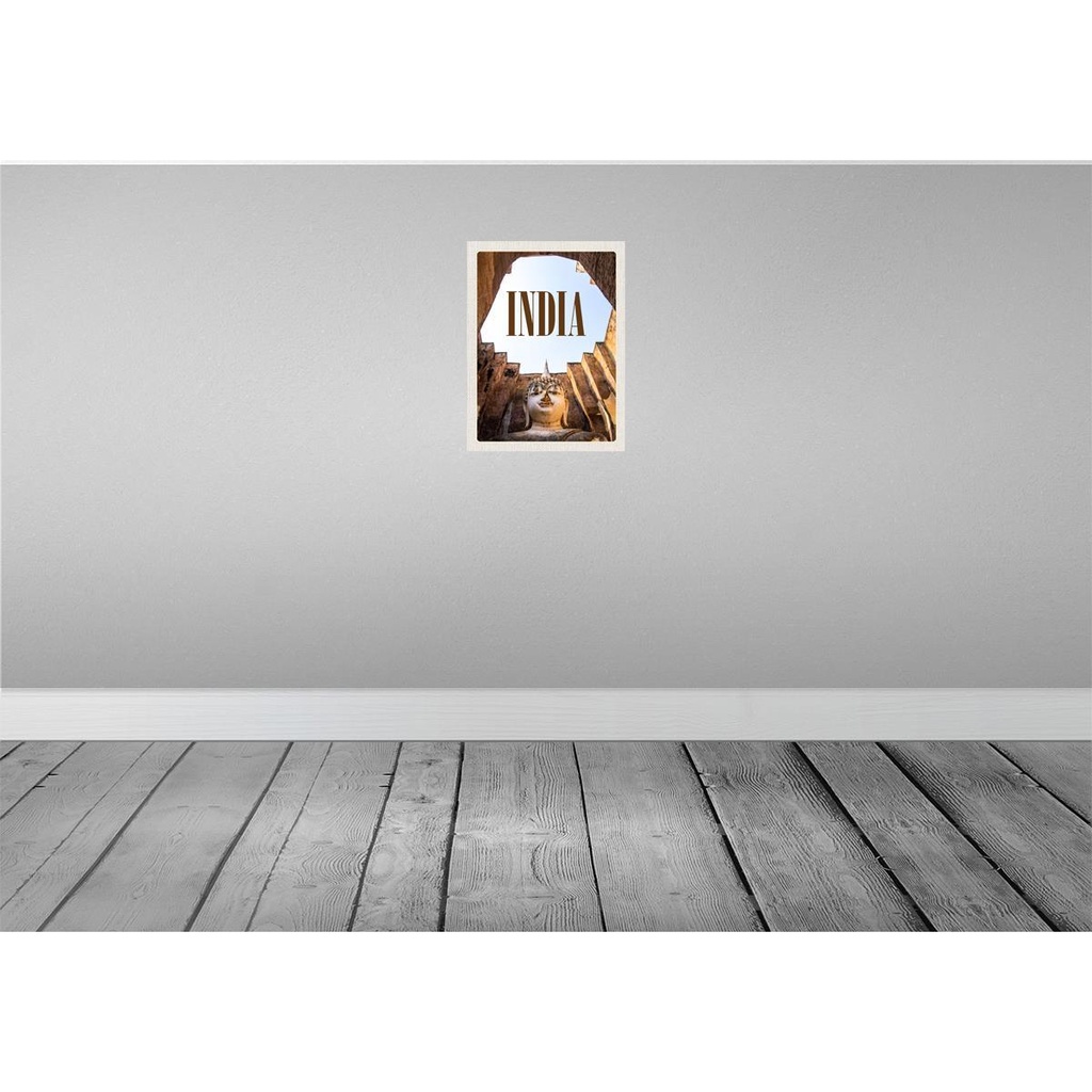 [LA-136773] Blechschild 40x30 cm Indien Sehenswürdigkeiten Skulptur Bildmotiv Reisemotiv Abenteuer Reisen Urlaub Bild 2