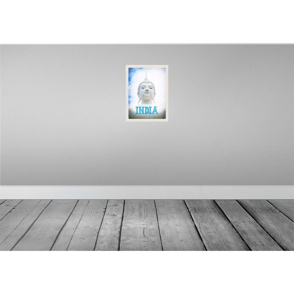 [LA-136774-H] Holzschild 40x30 cm Indien Religion Hinduismus Skulptur Bildmotiv Reisemotiv Abenteuer Reisen Bild 2