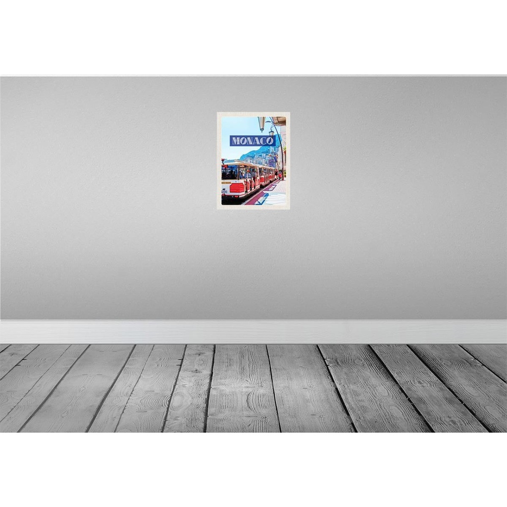 [LA-136821] Blechschild 40x30 cm Monaco Frabkreich Urlaub Tour Innenstadt Trip Bildmotiv Reisemotiv Abenteuer Reisen Europa Bild 2