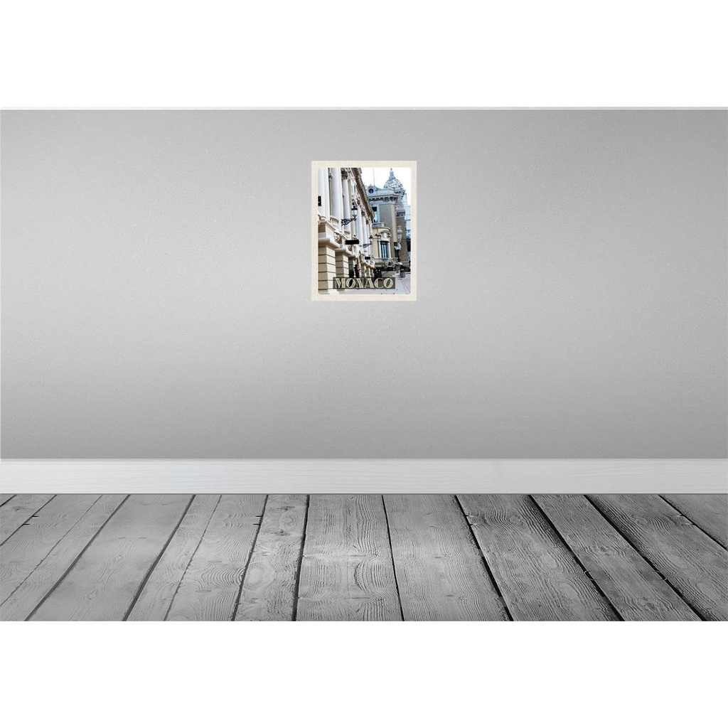 [LA-136824-H] Holzschild 40x30 cm Monaco Frankreich Schiff Luxusstadt Bildmotiv Reisemotiv Europa Bild 2