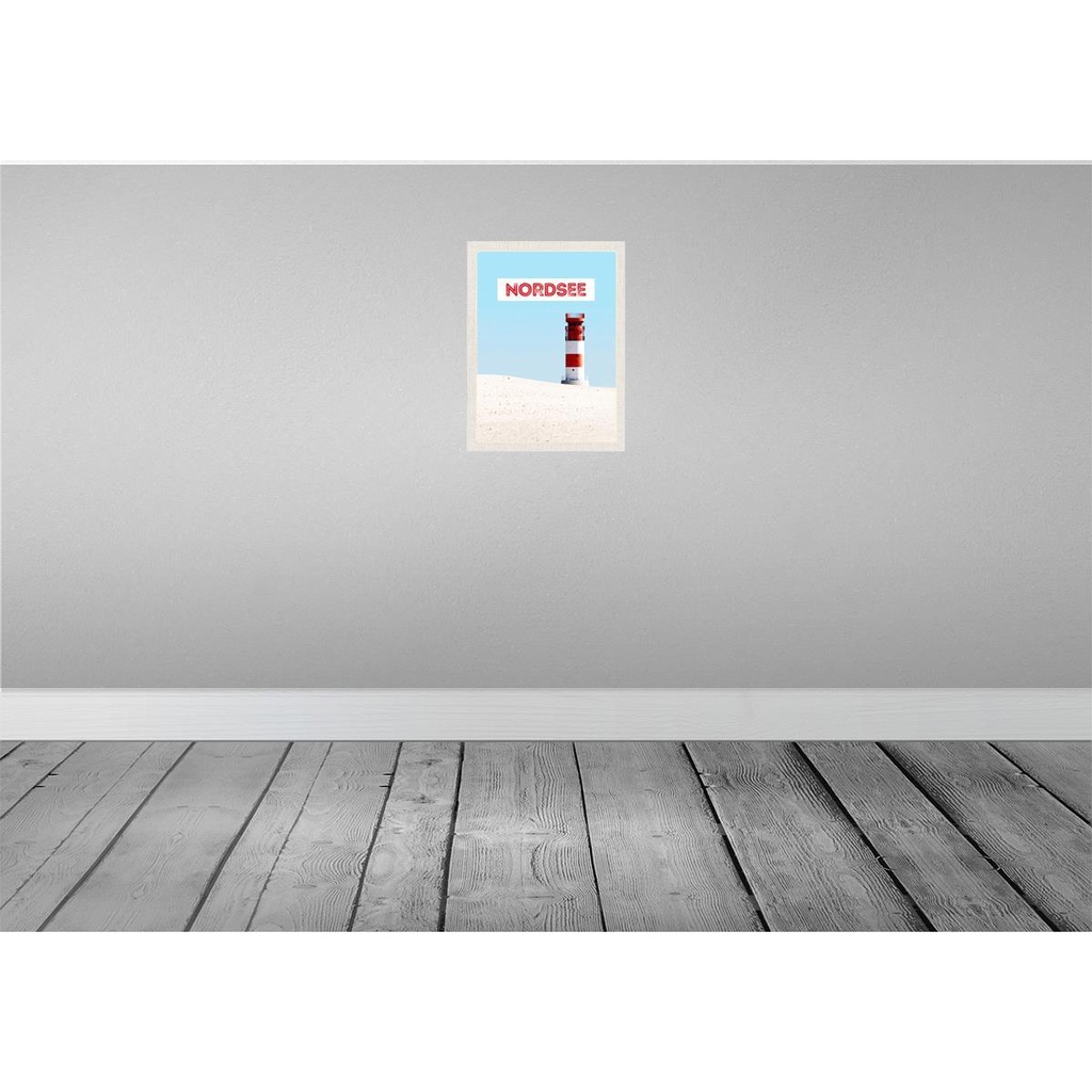 [LA-136829-H] Holzschild 40x30 cm Nordsee Deutschland Meer Leuchtturm Bildmotiv Reisemotiv Europa Bild 2
