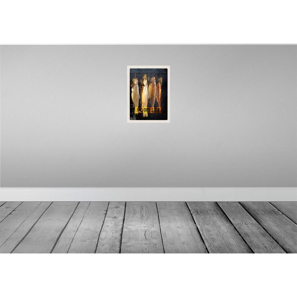 [LA-136842-H] Holzschild 40x30 cm Nordsee Fisch Essen Delikatese Speisen Bildmotiv Reisemotiv Europa Bild 2
