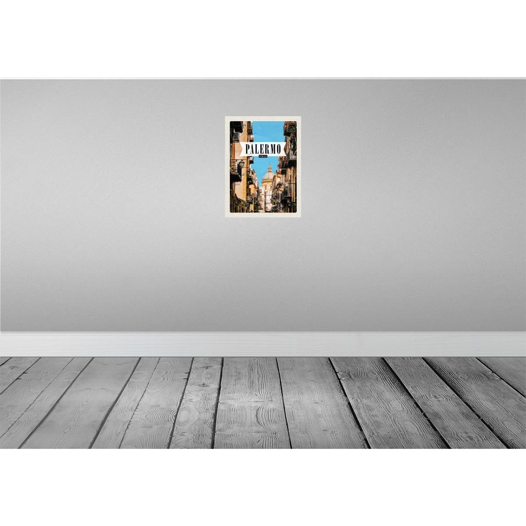 [LA-136858] Blechschild 40x30 cm Palermo Italien Architektur Bildmotiv Reisemotiv Abenteuer Reisen Straße Stadt Urlaub Bild 2