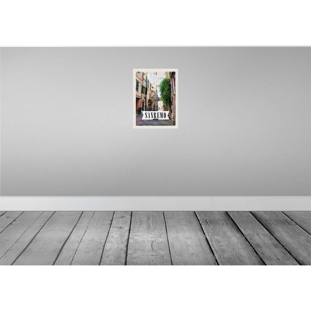 [LA-136862] Blechschild 40x30 cm Sanremo Italien Häuser Architektur Ansicht Bildmotiv Reisemotiv Abenteuer Reisen Europa Urlaub Bild 2