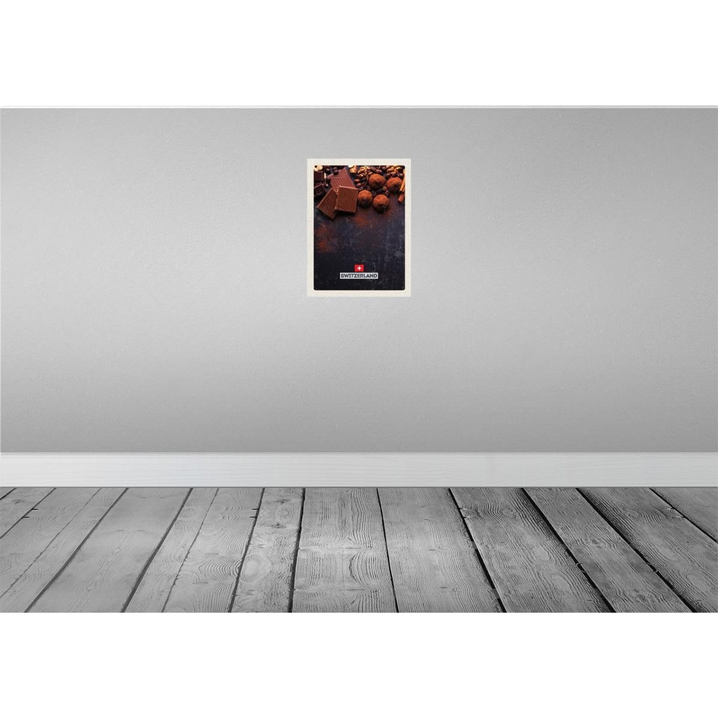 [LA-136877-H] Holzschild 40x30 cm Schweiz Bern Schokolade süß Bildmotiv Reisemotiv Straße Stadt Bild 2
