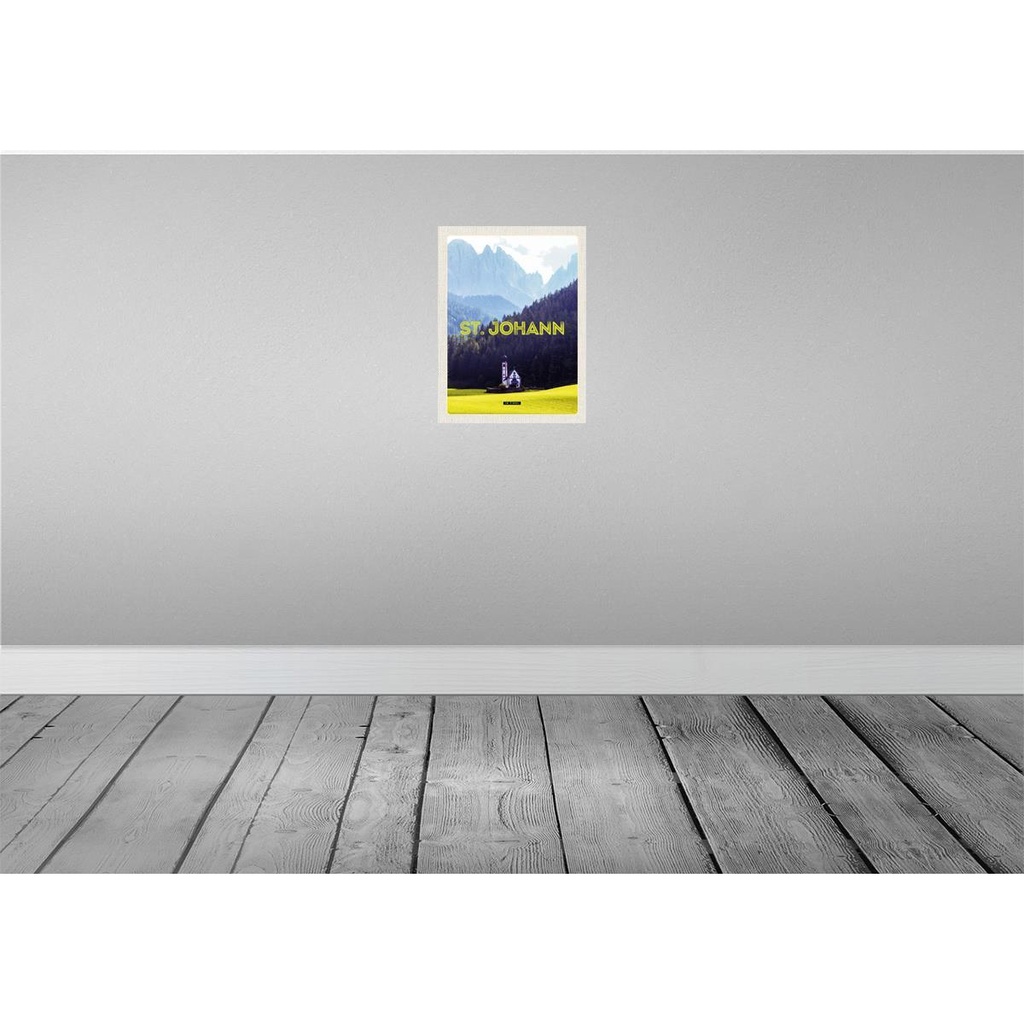 [LA-136893] Blechschild 40x30 cm St. Johann Europa Urlaub in Tirol Österreich Kirche Bildmotiv Reisemotiv Abenteuer Reisen Bild 2