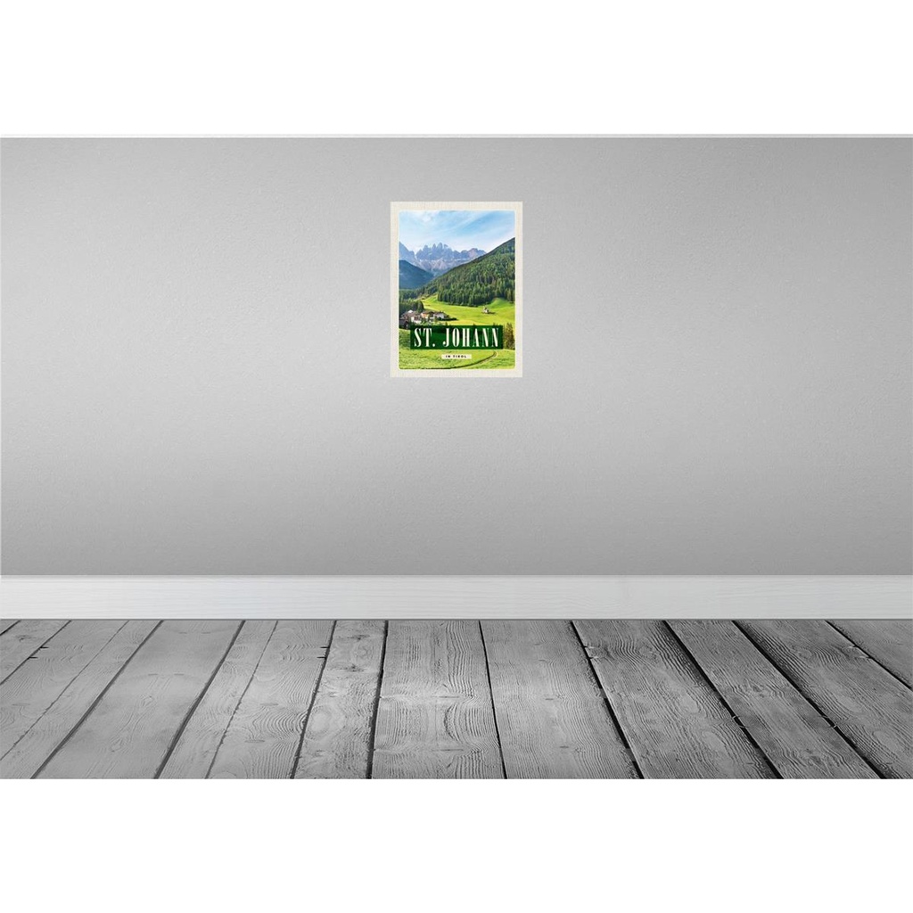 [LA-136895] Blechschild 40x30 cm St. Johann Reisen Europa Urlaub in Tirol Sommer Berg Reise Bildmotiv Reisemotiv Abenteuer Bild 2
