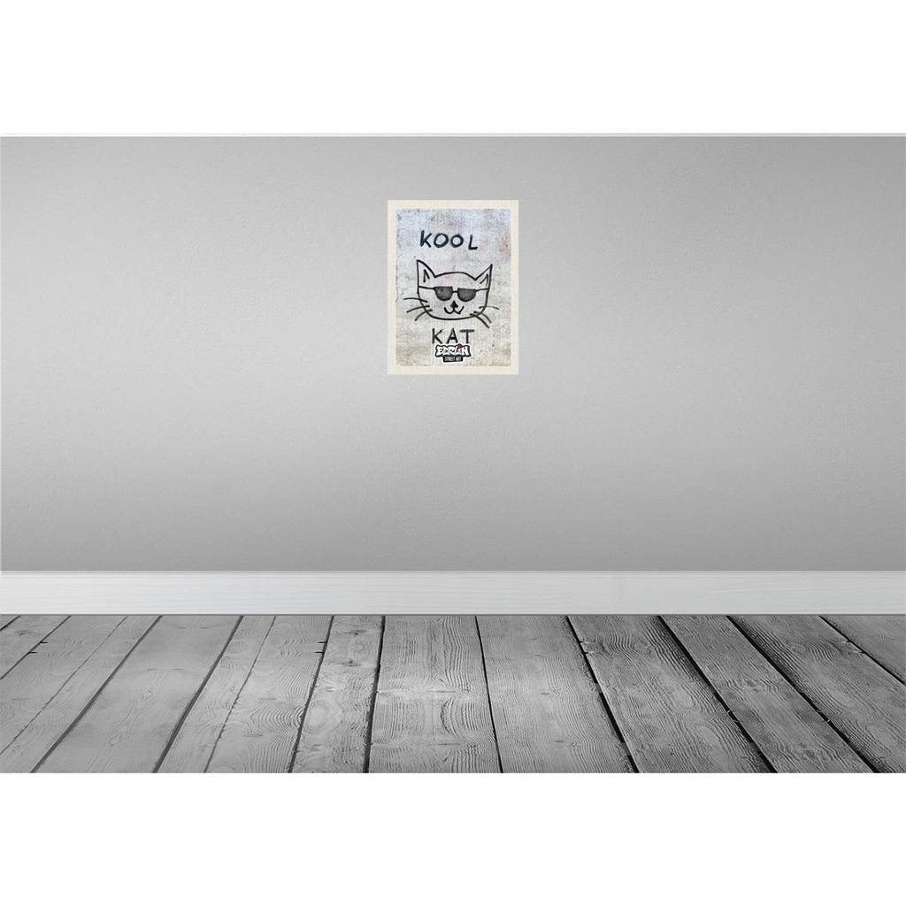 [LA-136899] Blechschild 40x30 cm Berlin Hauptstadt Street Art Katze Bildmotiv Reisemotiv Abenteuer Reisen Urlaub Bild 2