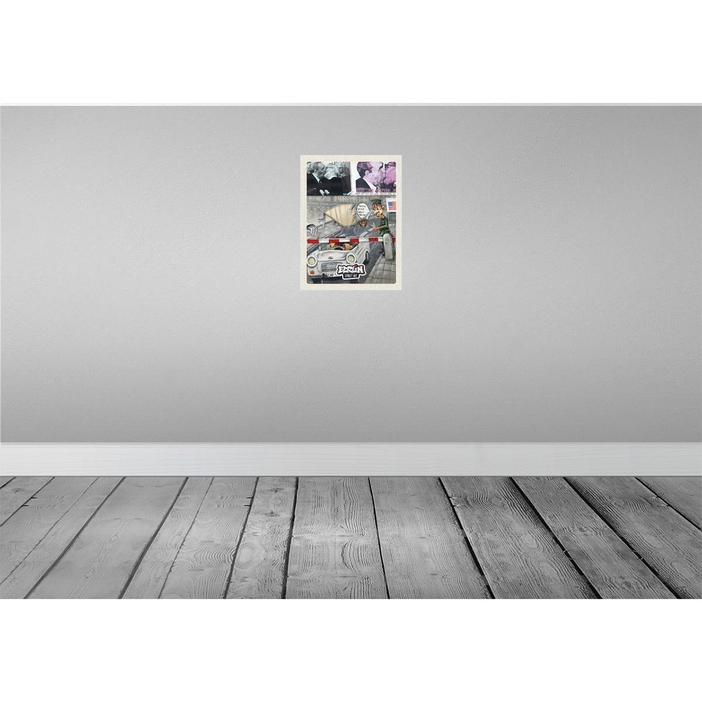 [LA-136911-H] Holzschild 40x30 cm Berlin Graffiti Innenstadt Kunst Street Bildmotiv Reisemotiv Abenteuer Reisen Bild 2