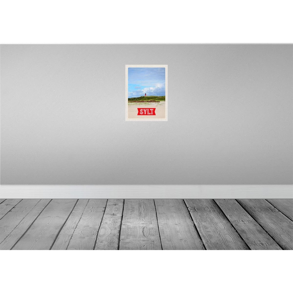 [LA-136931] Blechschild 40x30 cm Sylt Insel Deutschland Leuchtturmm Bildmotiv Reisemotiv Abenteuer Reisen Urlaub Bild 2