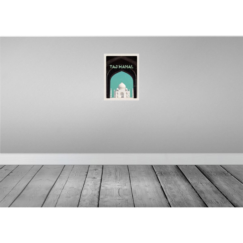 [LA-136935] Blechschild 40x30 cm Indien Asien Urlaub Islam Taj Mahal Kultur Bildmotiv Reisemotiv Abenteuer Reisen Bild 2