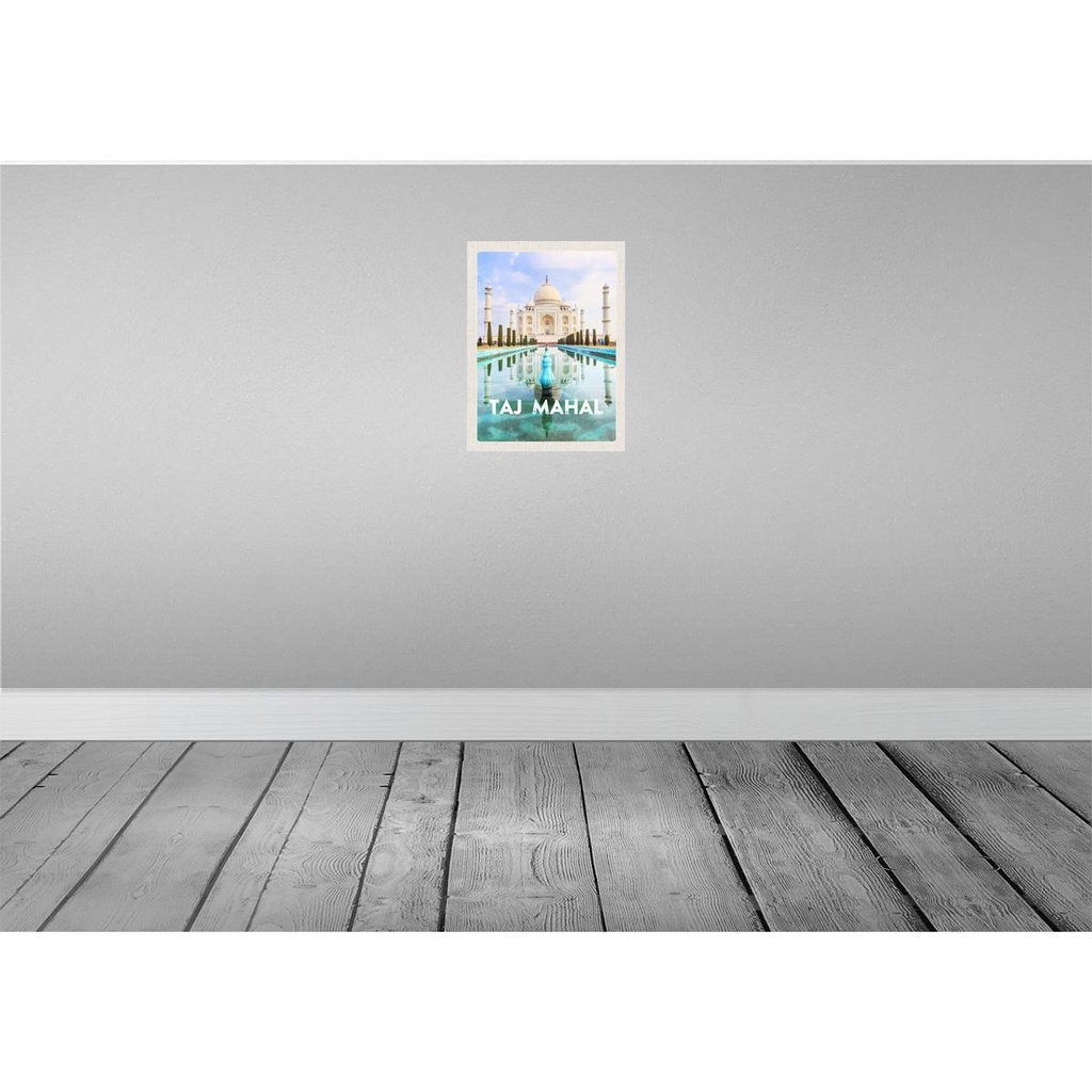 [LA-136939] Blechschild 40x30 cm Indien Vordergarten Taj Mahal Bildmotiv Reisemotiv Abenteuer Reisen Urlaub Bild 2
