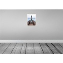 [LA-136946-H] Holzschild 40x30 cm Tirol Österreich Kirchenturm Bildmotiv Reisemotiv Straße Stadt Bild 2