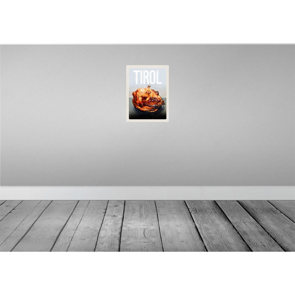 [LA-136962] Blechschild 40x30 cm Tirol Fleisch Urlaub Rind gebraten Gericht Bildmotiv Reisemotiv Abenteuer Reisen Europa Bild 2